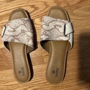 Snakeskin slides 8.5